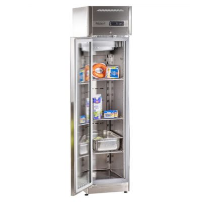 Edelstahlkühlschrank mit Glastür KU 358 G – Bild 2