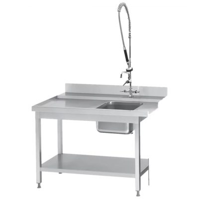 Zulauftisch Links mit Becken