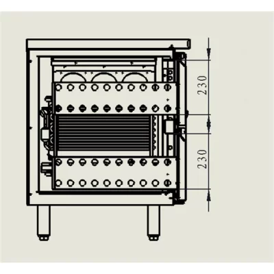 Kühltisch mit 6 Schubladen, Umluft, 180x70 – Bild 3