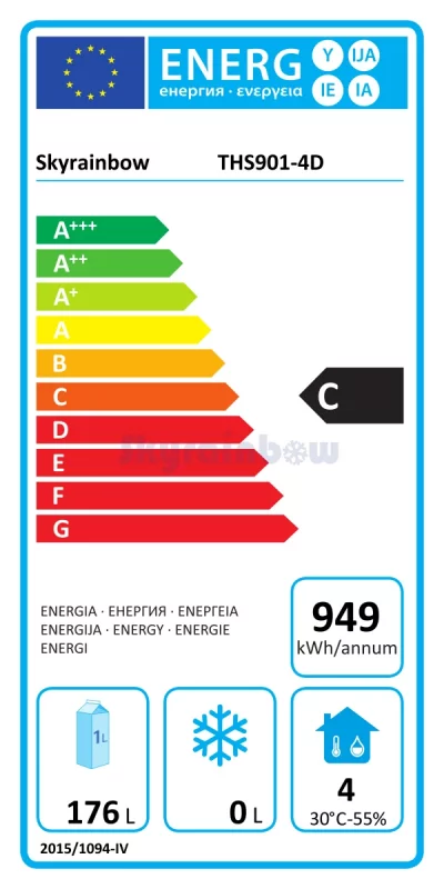 Kühltisch mit 4 Schubladen, Unterbaukühlung, 90x70 – Bild 4