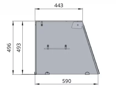 SNACK-Line, Kalte Theke, 5x GN1/1, Granit schwarz, Glasaufbau Klarglas mit Zwischenablage – Bild 3